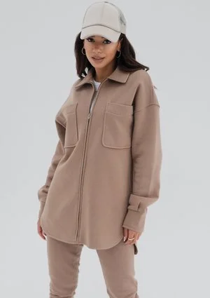 Uniqo - Coffee beige zipped jumper