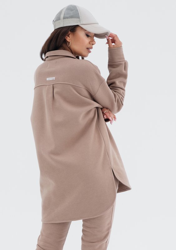 Uniqo - Coffee beige zipped jumper