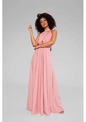 Cindy - Shiny pink maxi dress