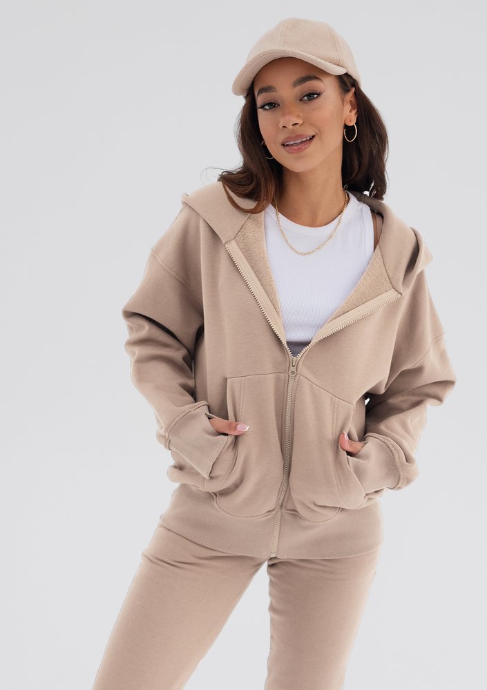 York - Cobalt blue oversize zipped hoodie