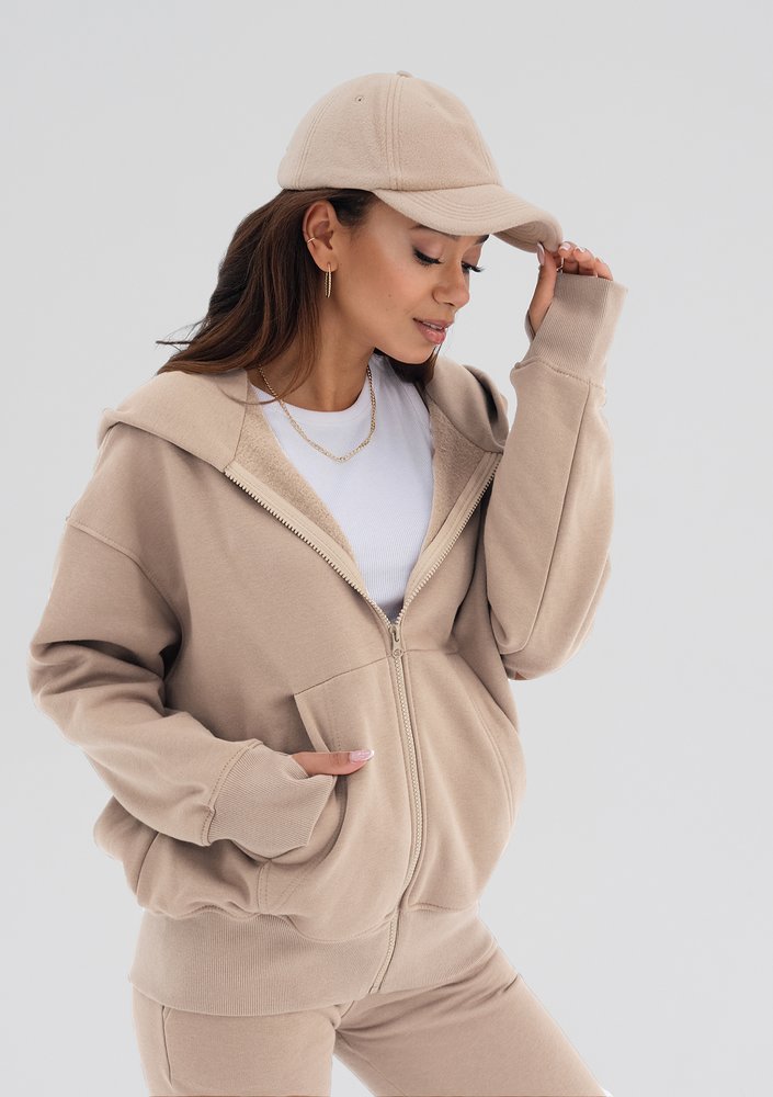 York - Cobalt blue oversize zipped hoodie