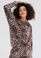 Zuno - Leopard printed velvet hoodie