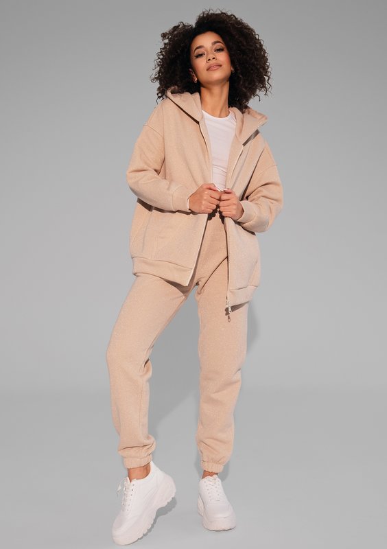 Shore - Beige shiny sweatpants