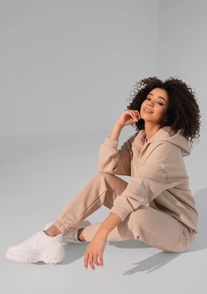 Shore - Beige shiny sweatpants