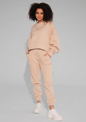 Shore - Beige shiny sweatpants