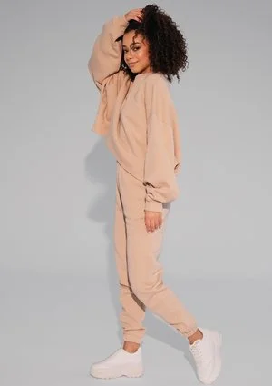 Shore - Beige shiny sweatpants