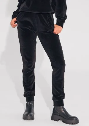 Fabi - Spodnie dresowe z weluru Czarne