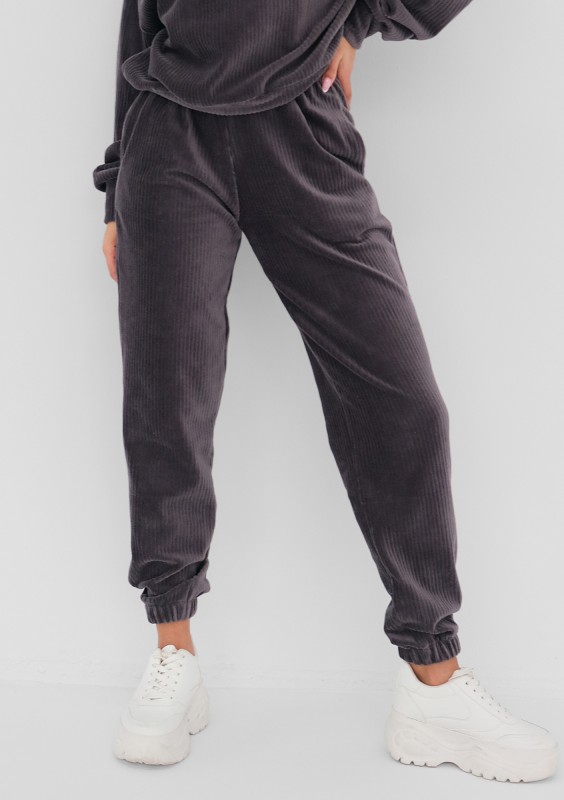 Jogg - Grey corded velvet sweatpants