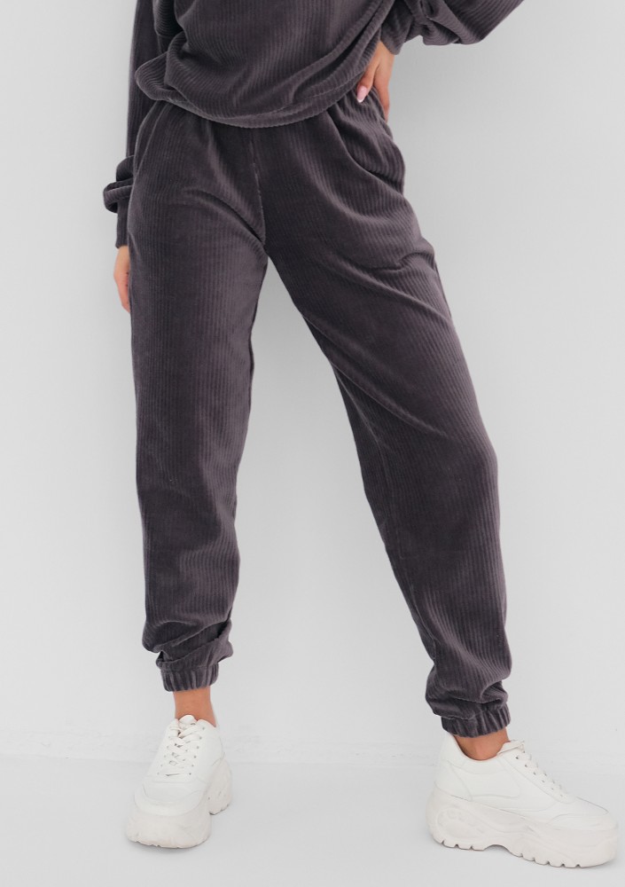 Jogg - Grey corded velvet sweatpants