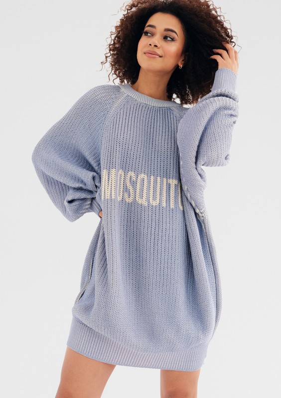 Roxen - Long light blue cotton sweater