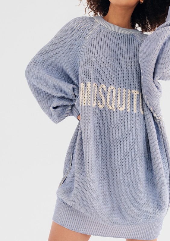 Roxen - Long light blue cotton sweater