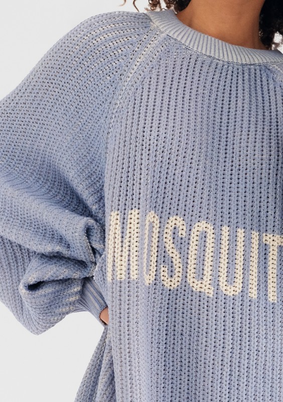 Roxen - Long light blue cotton sweater