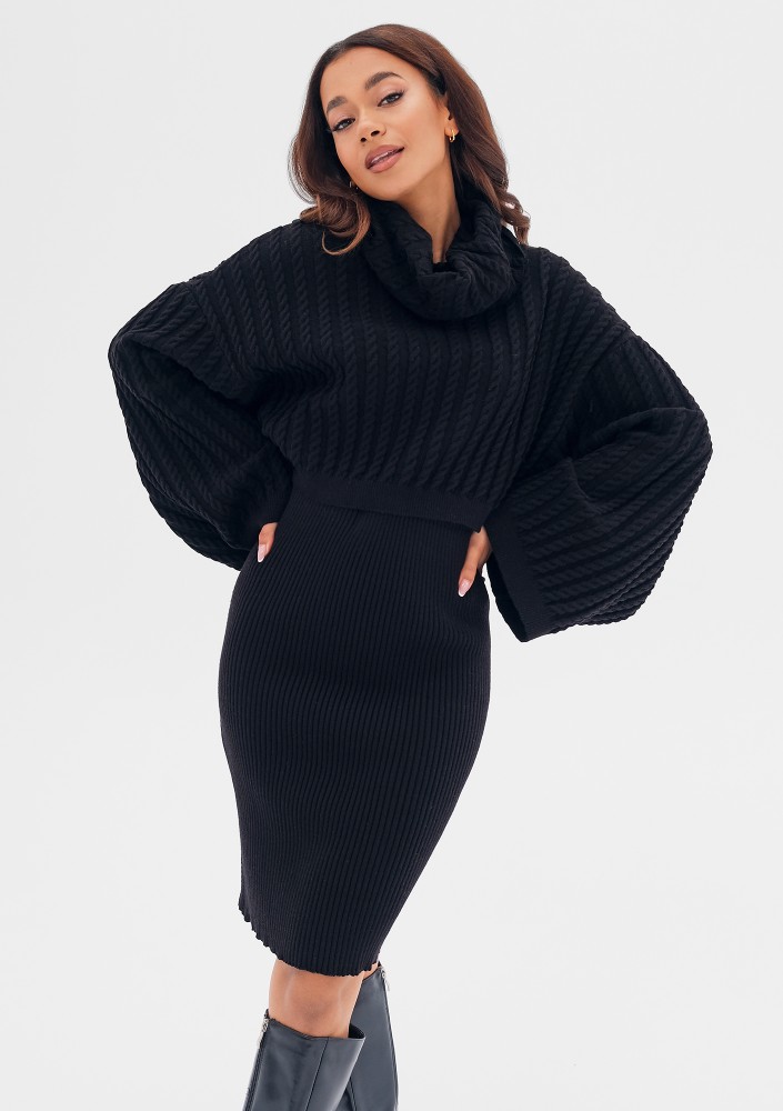 Maisy - black sweater skirt