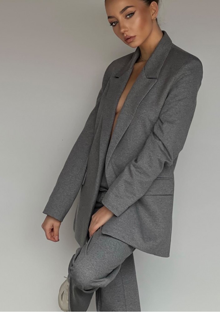 Zura - Marynarka damska oversize Szara