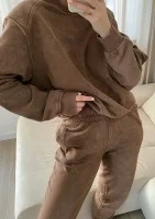 Tiffi - Bluza z efektem sprania Brązowa