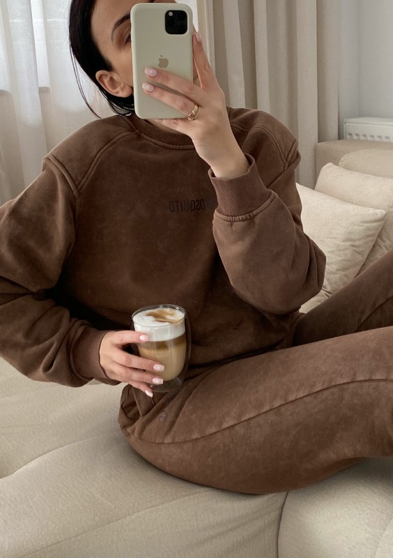 Tiffi - Brown vintage wash sweatshirt
