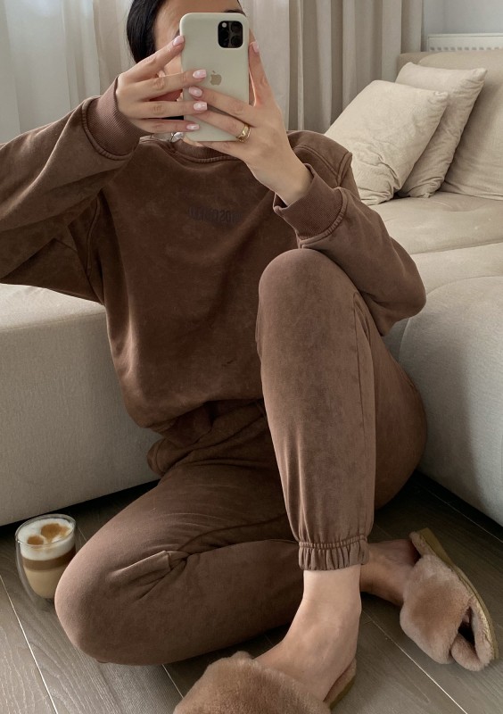 Tiffi - Brown vintage wash sweatshirt