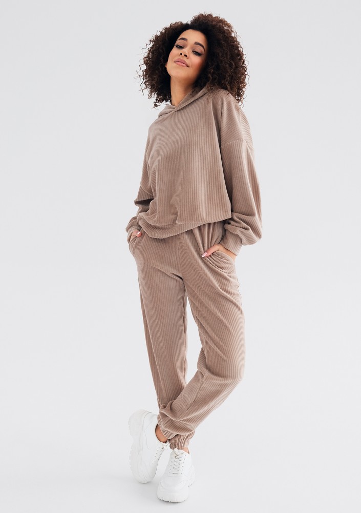 Jogg - Beige corded velvet sweatpants
