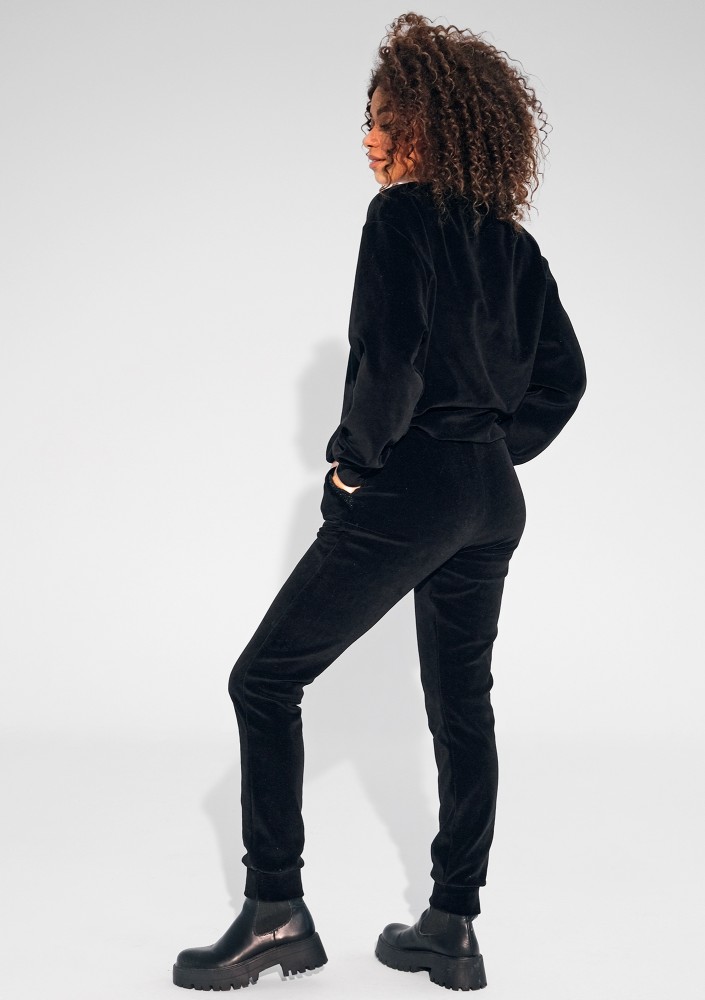 Fabi - Black jumper with a shiny neckline