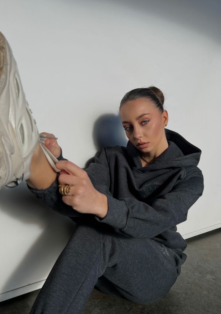 Embly - Melange graphite grey hoodie