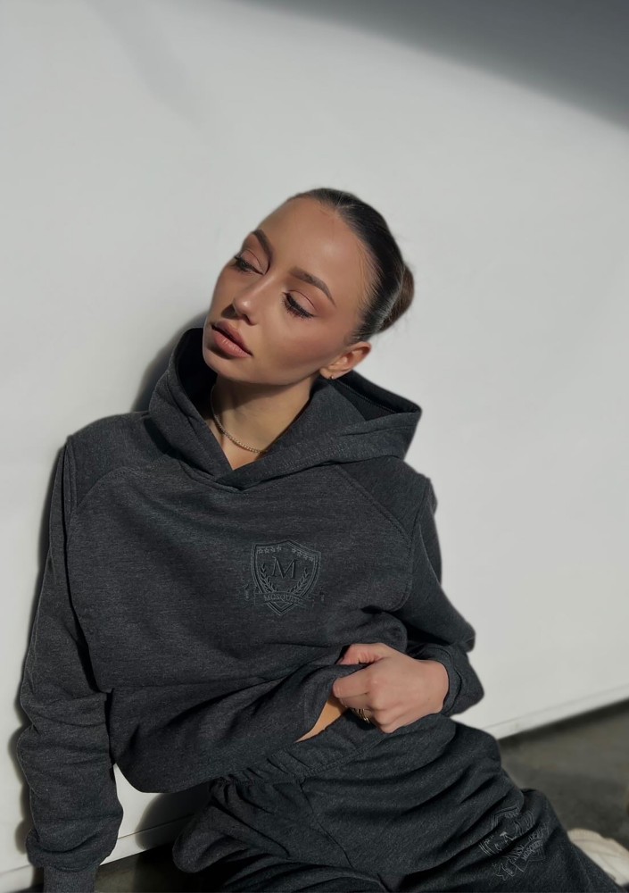 Embly - Melange graphite grey hoodie