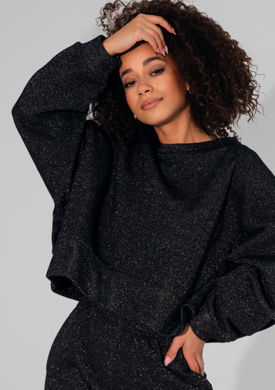 Shore - Black shiny jumper