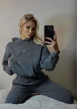 Tiffi - Bluza z efektem sprania Szara