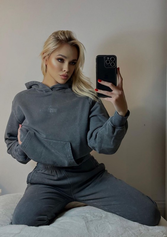 Tiffi - Bluza z efektem sprania Szara