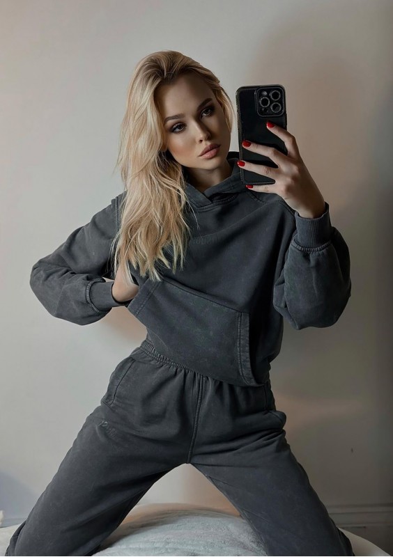 Tiffi - Grey vintage wash sweatshirt