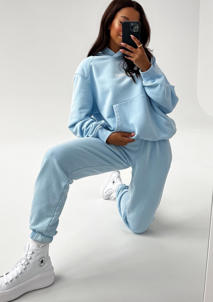 Sabo - Spodnie z efektem sprania Baby Blue