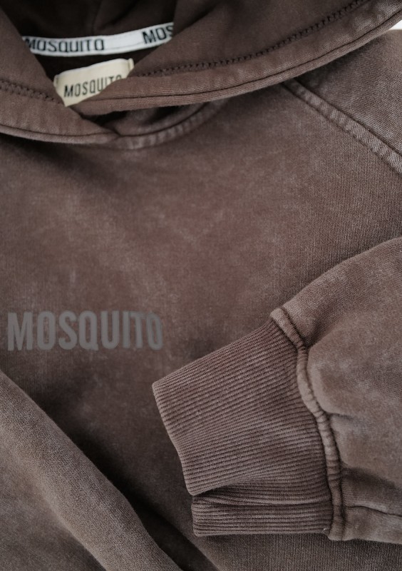 Sabo - Dark brown vintage wash hoodie