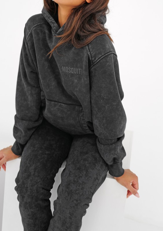 Sabo - Black vintage wash hoodie