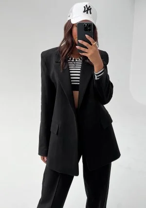Zura - Marynarka damska oversize Czarna