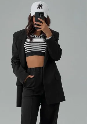 Zura - Marynarka damska oversize Czarna