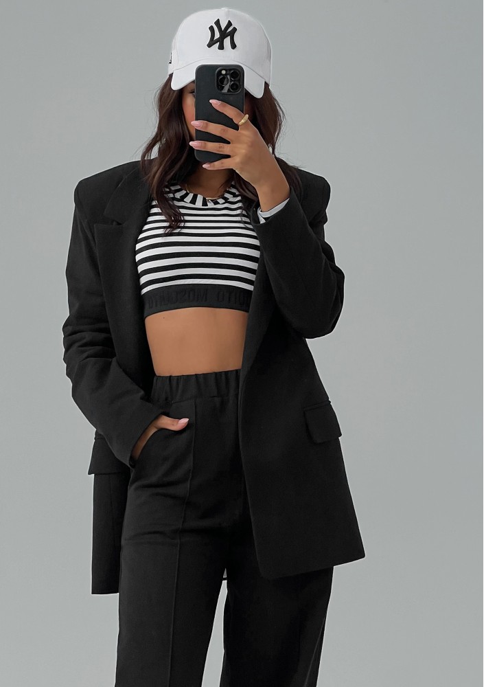 Zura - Marynarka damska oversize Czarna