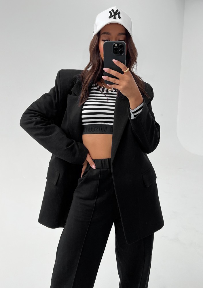 Ellis - Loose black cotton pants