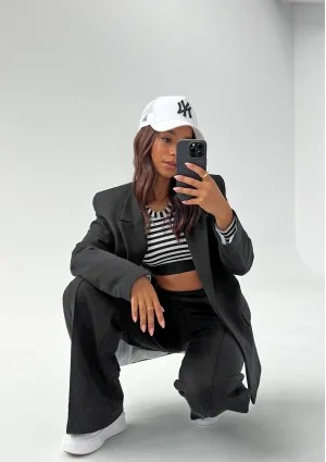 Ellis - Loose black cotton pants