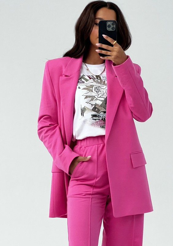 Zura - Fuxia pink oversize blazer