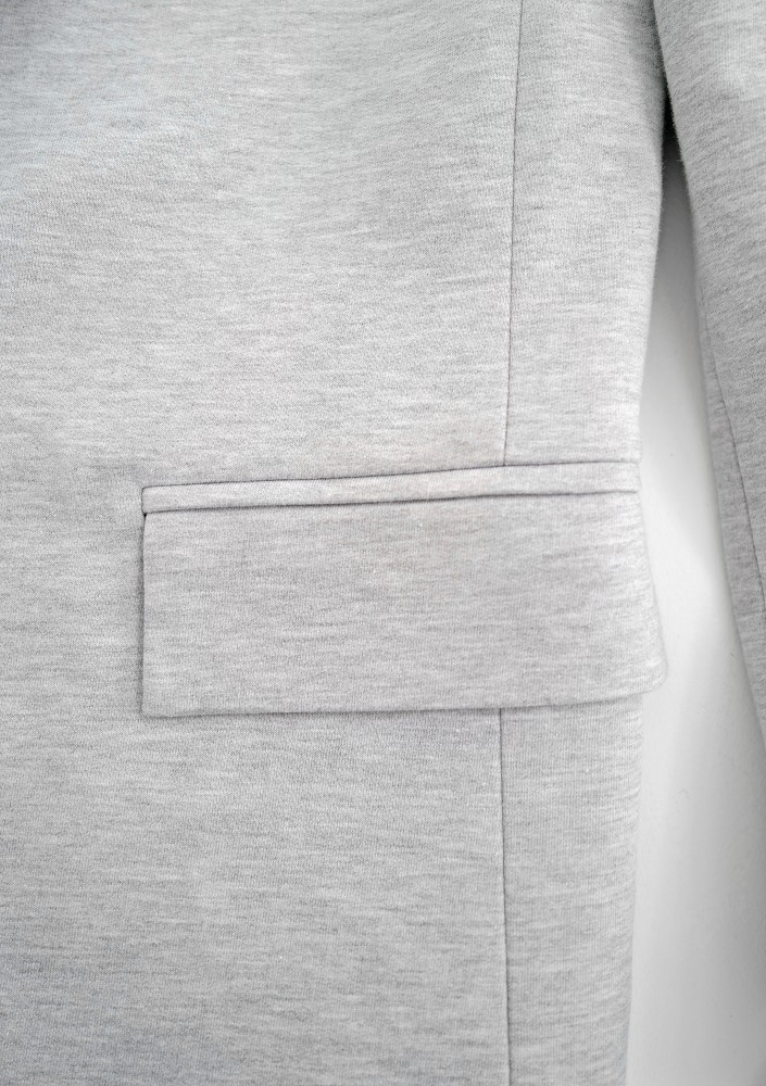 Zura - Light melange grey oversize blazer