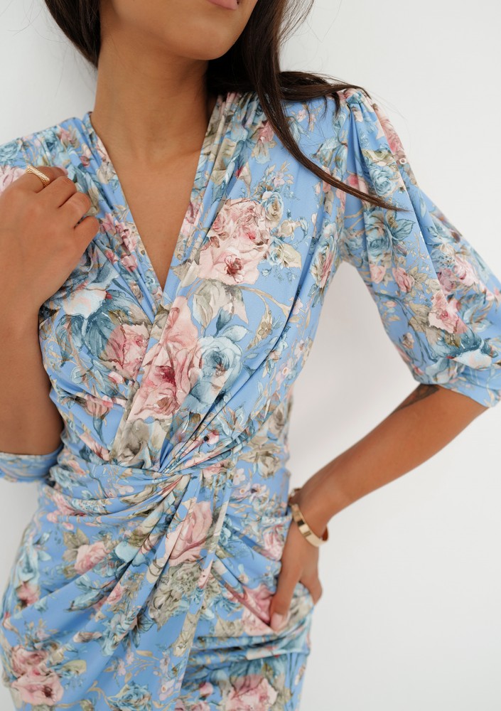 Zoela - Light blue floral dress