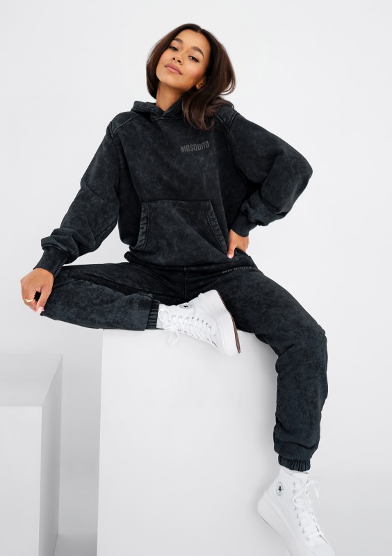 Sabo - Black vintage wash hoodie