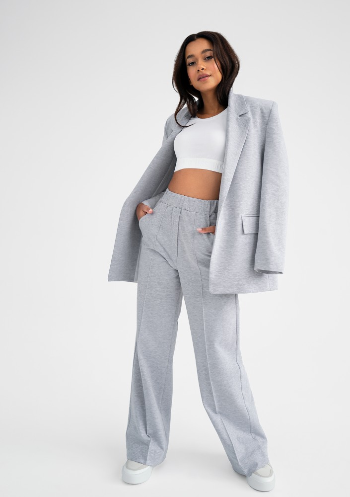 Zura - Marynarka damska oversize Jasny Melanż