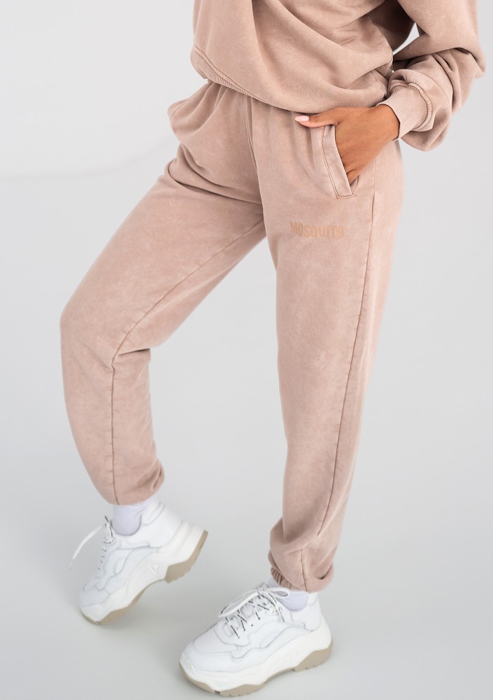 Tiffi - Beige vintage wash sweatpants