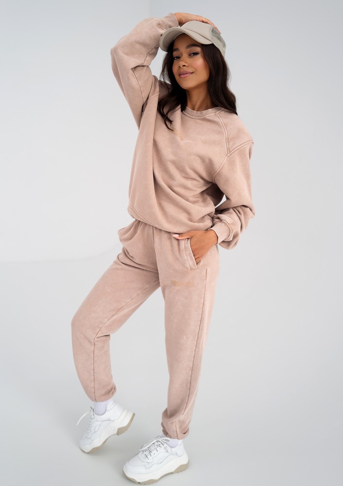 Tiffi - Beige vintage wash sweatshirt