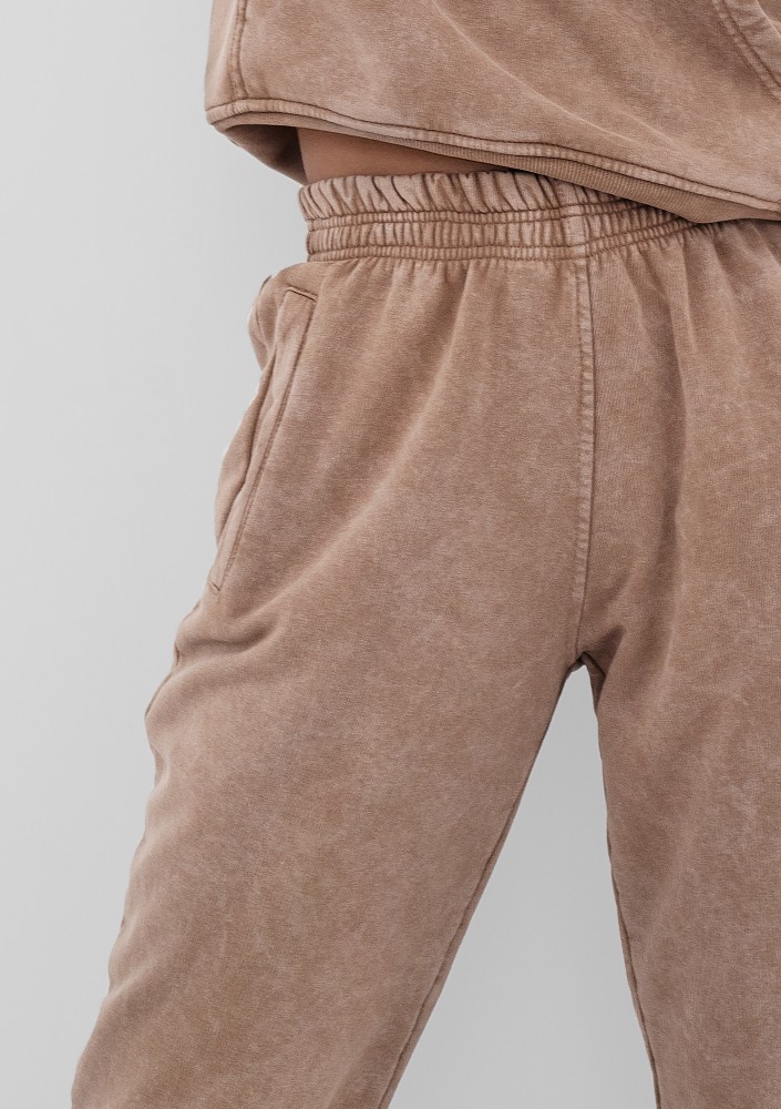 Sabo - Coffee beige vintage wash sweatpants