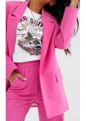 Zura - Marynarka damska oversize Fuksja