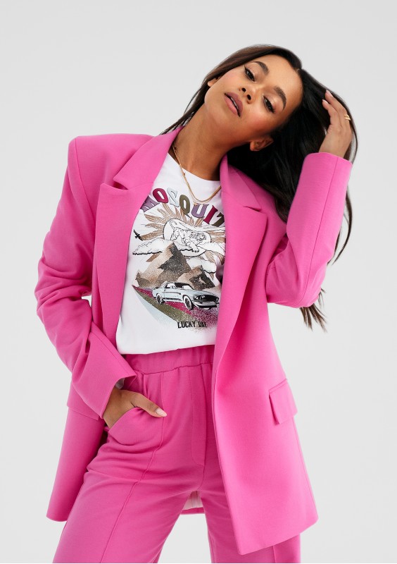 Zura - Fuxia pink oversize blazer