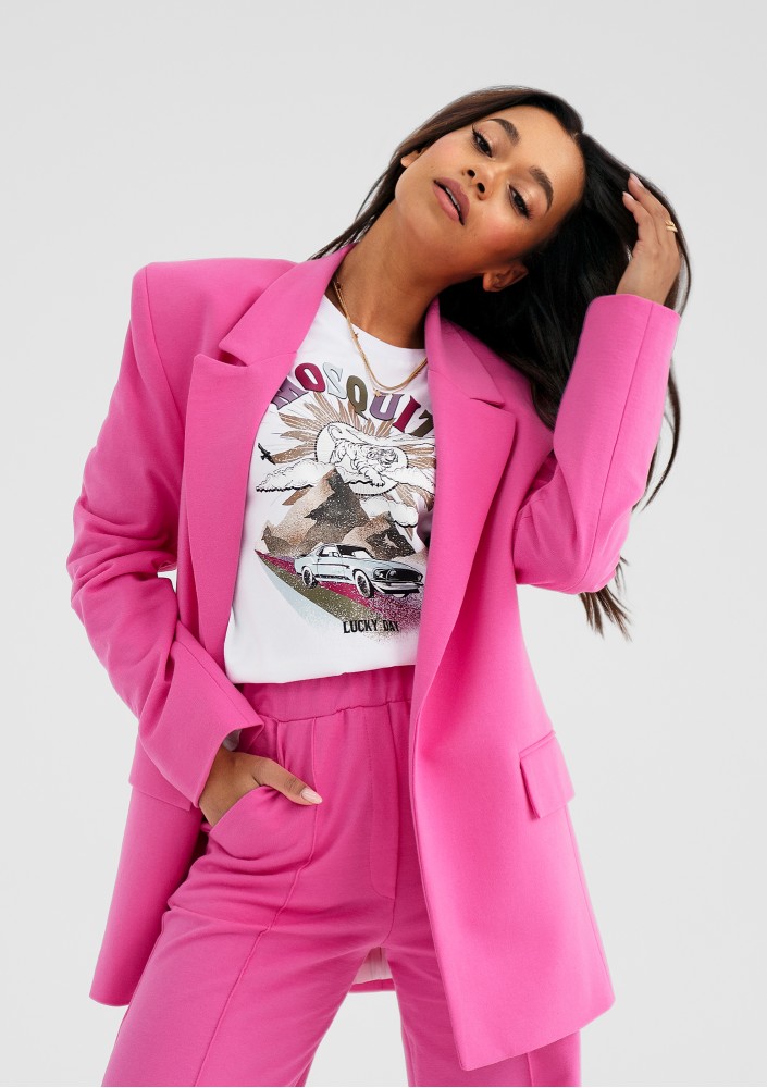 Zura - Fuxia pink oversize blazer