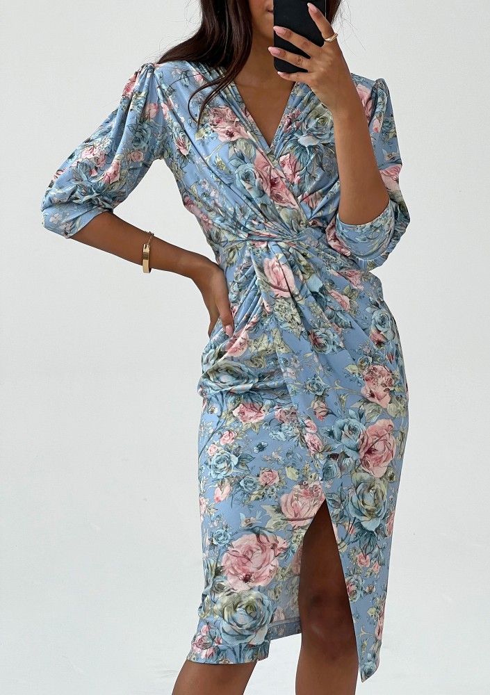 Zoela - Light blue floral dress