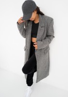 Avino - Grey chevron coat